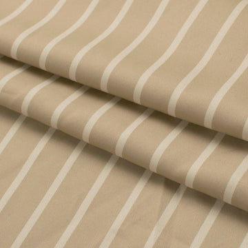 Japanese Twill Wool Blend Suiting - Beige Stripes