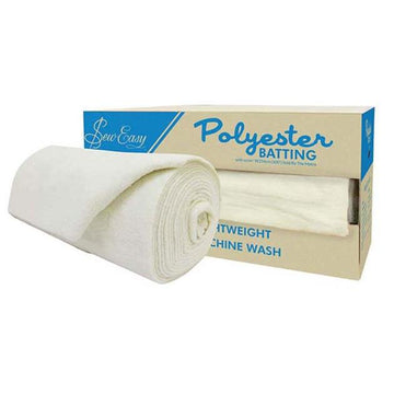 SEW EASY Premium 100% Polyester Batting with Scrim 250cm Wide