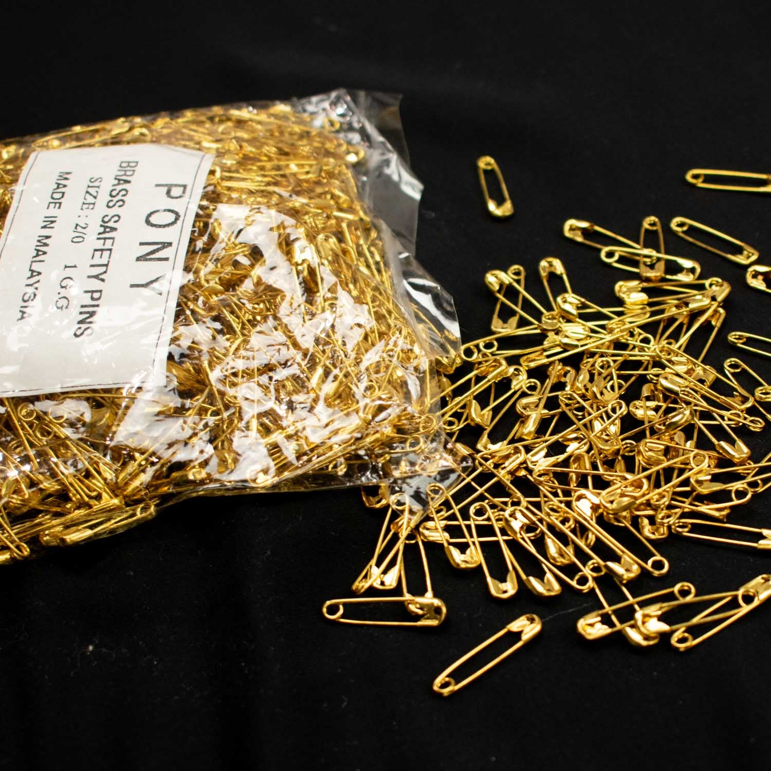 Pony Brass Safety Pins 1728Pcs Size-2/0