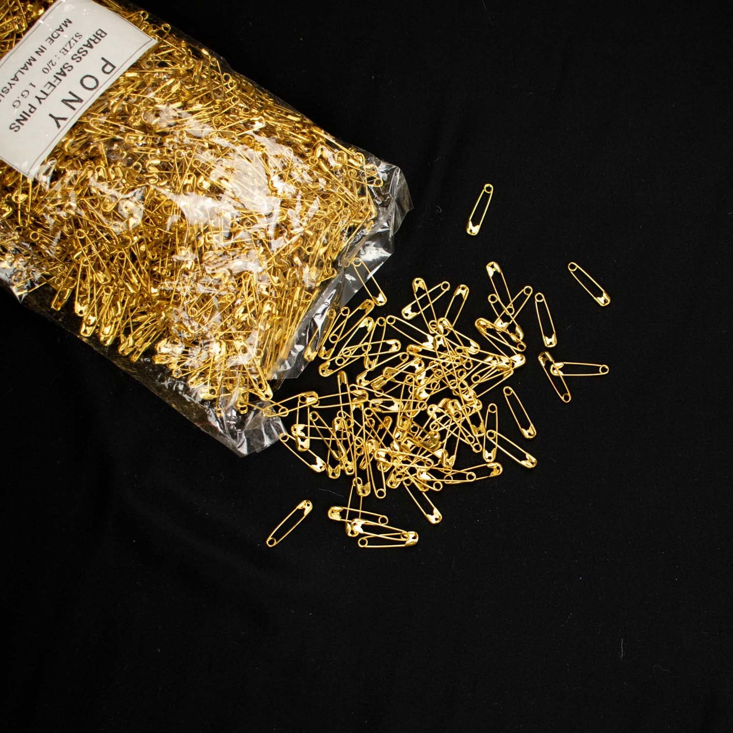 Pony Brass Safety Pins 1728Pcs Size-2/0