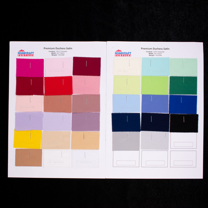 Premium Duchess Satin Sample Book