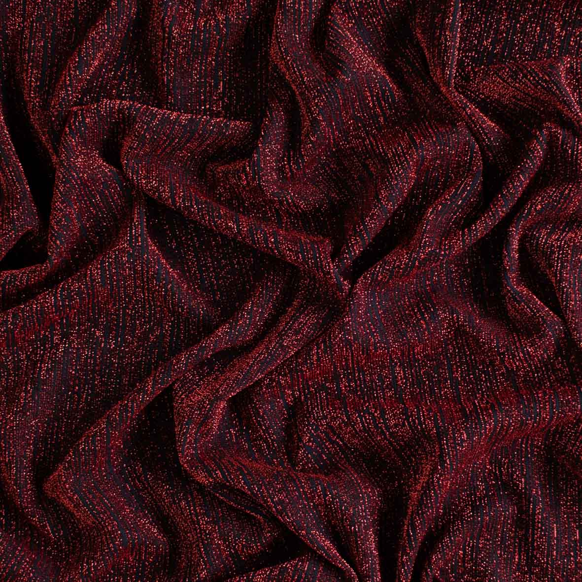 Premium Glitter Stripe Knit – Stretch Metallic Lurex Fabric