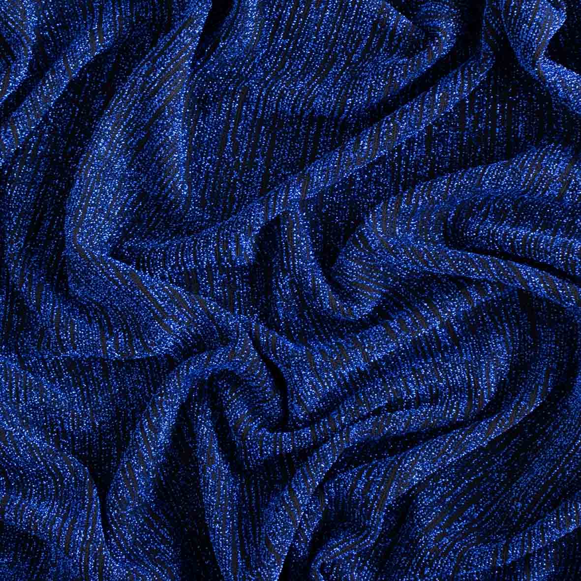 Premium Glitter Stripe Knit – Stretch Metallic Lurex Fabric