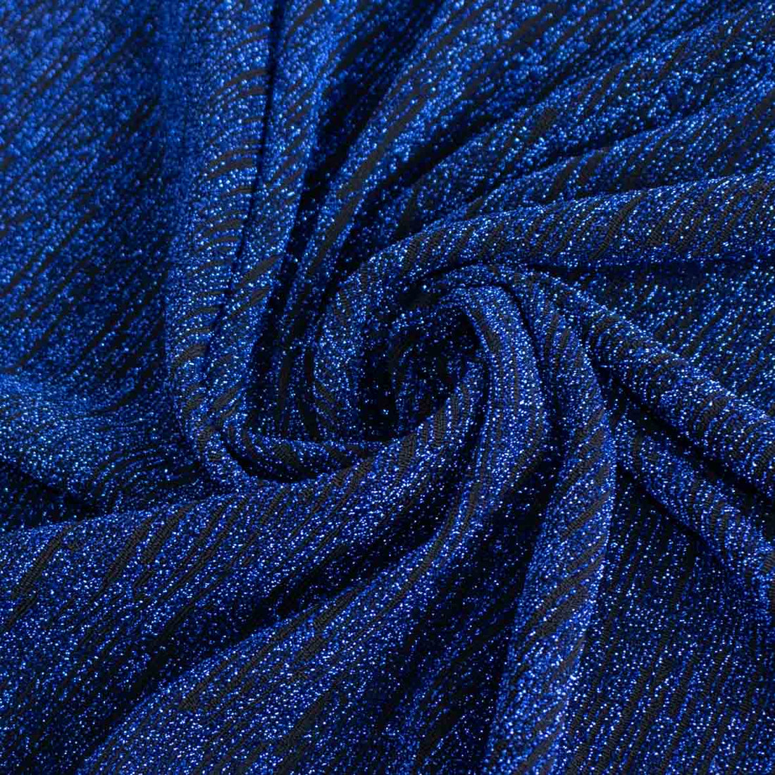 Premium Glitter Stripe Knit – Stretch Metallic Lurex Fabric