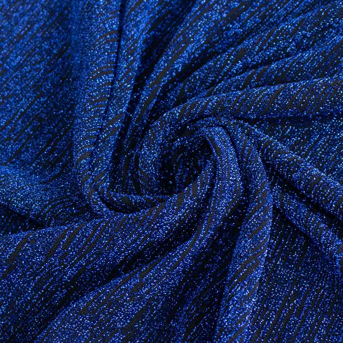 Premium Glitter Stripe Knit – Stretch Metallic Lurex Fabric