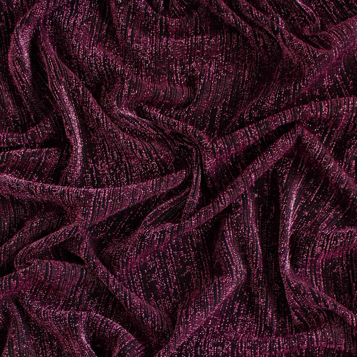 Premium Glitter Stripe Knit – Stretch Metallic Lurex Fabric