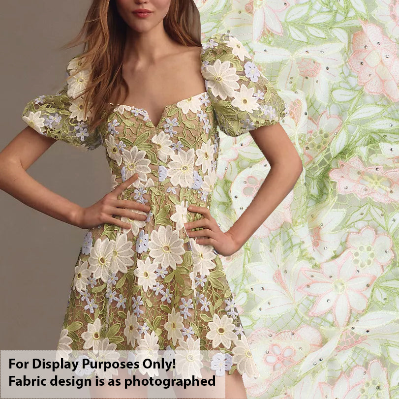 Premium Heavy Floral Embroidered Guipure Lace