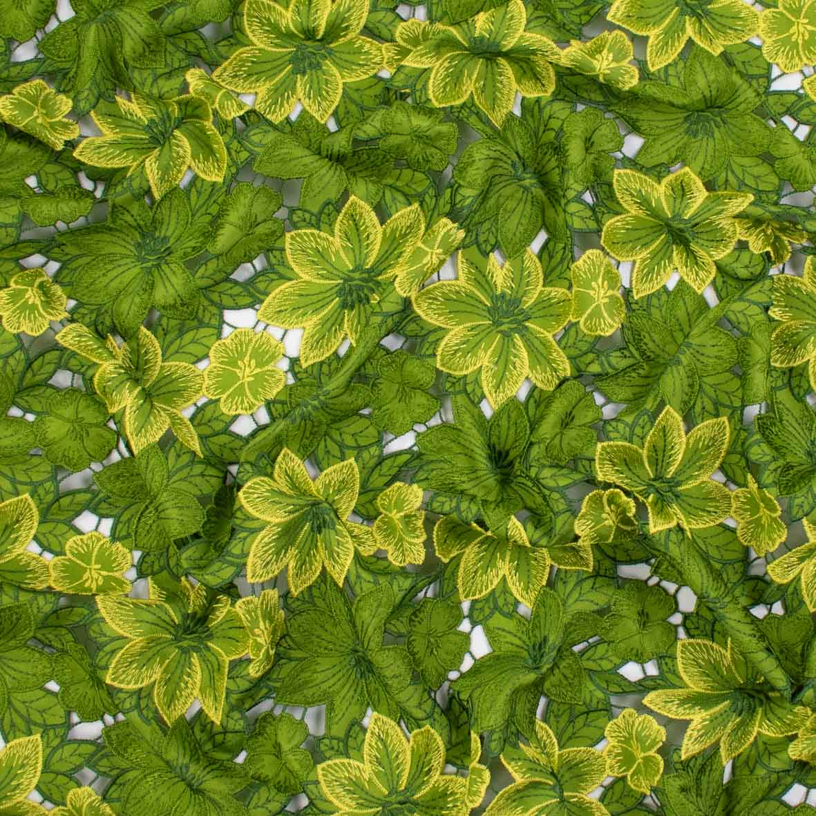 Premium Heavy Floral Embroidered Guipure Lace SS41960-Green