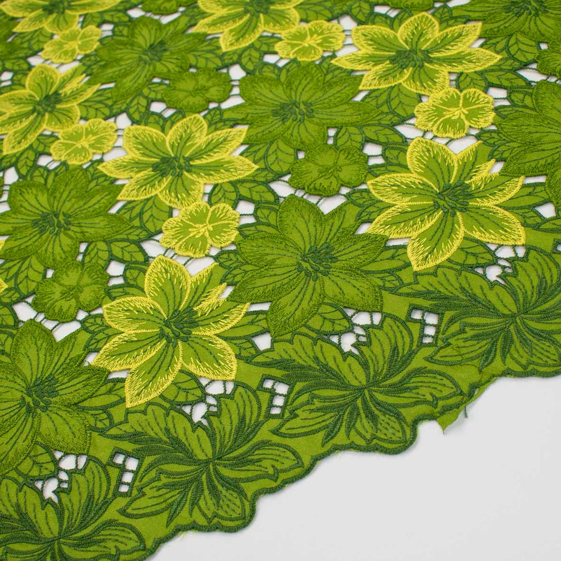 Premium Heavy Floral Embroidered Guipure Lace SS41960-Green