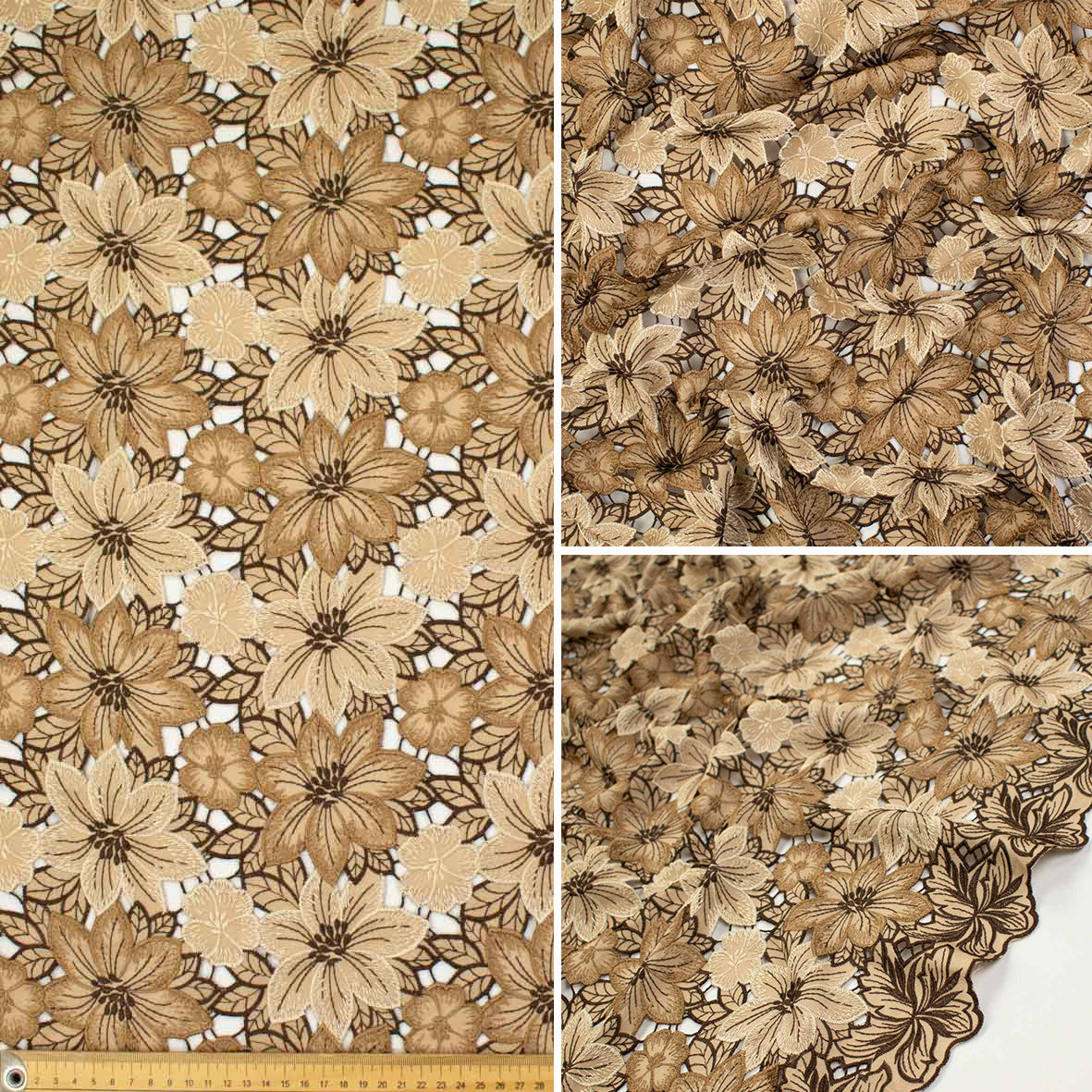 Premium Heavy Floral Embroidered Guipure Lace