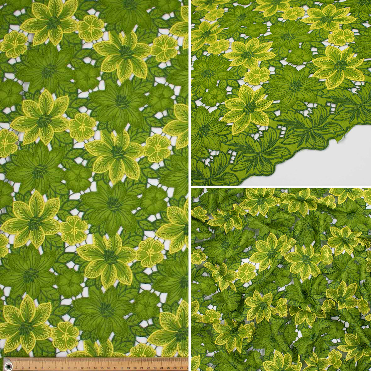 Premium Heavy Floral Embroidered Guipure Lace