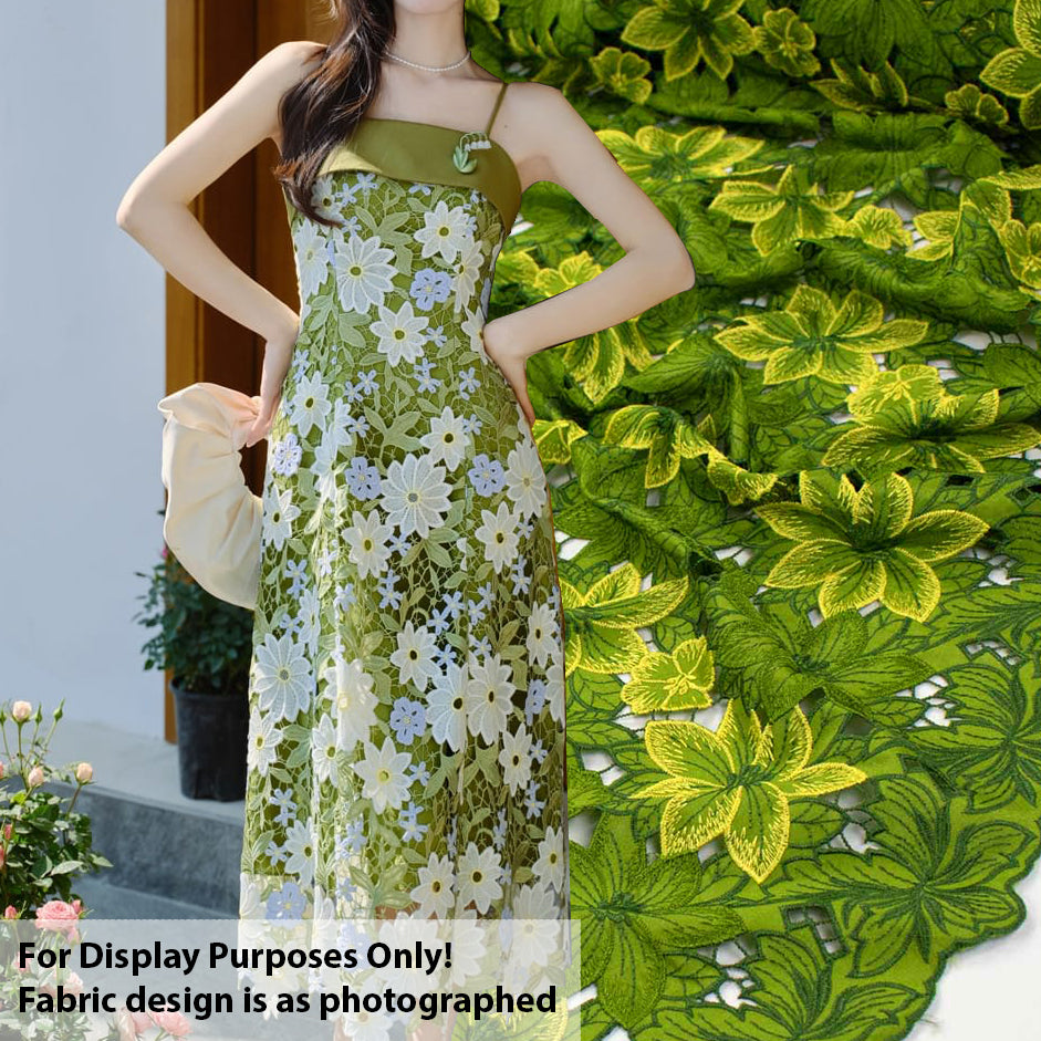 Premium Heavy Floral Embroidered Guipure Lace