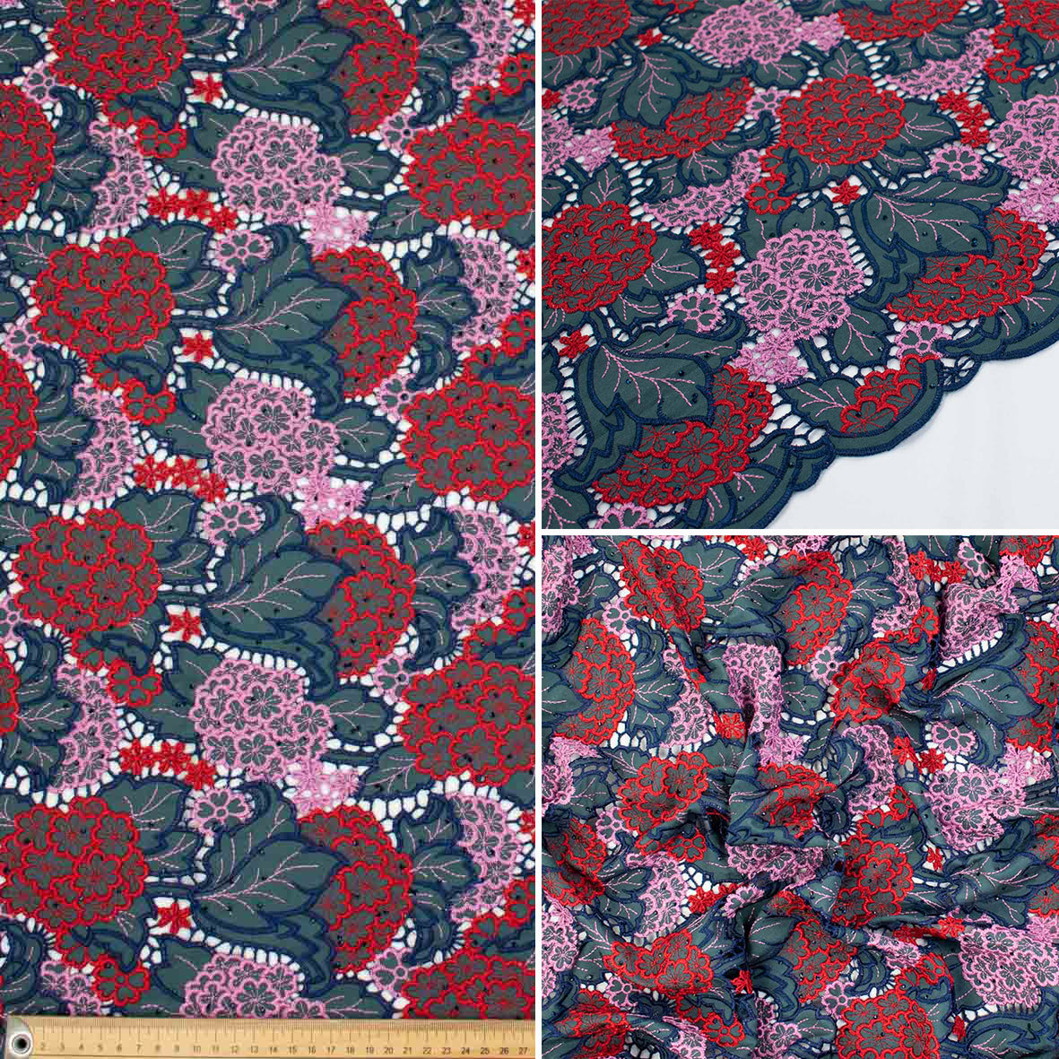 Premium Heavy Floral Embroidered Guipure Lace