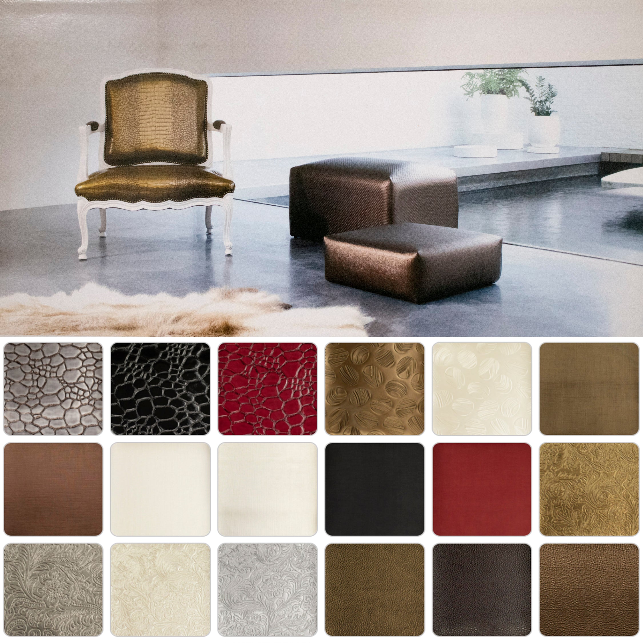 Premium Luxury Embossed Felt Backed Vinyl