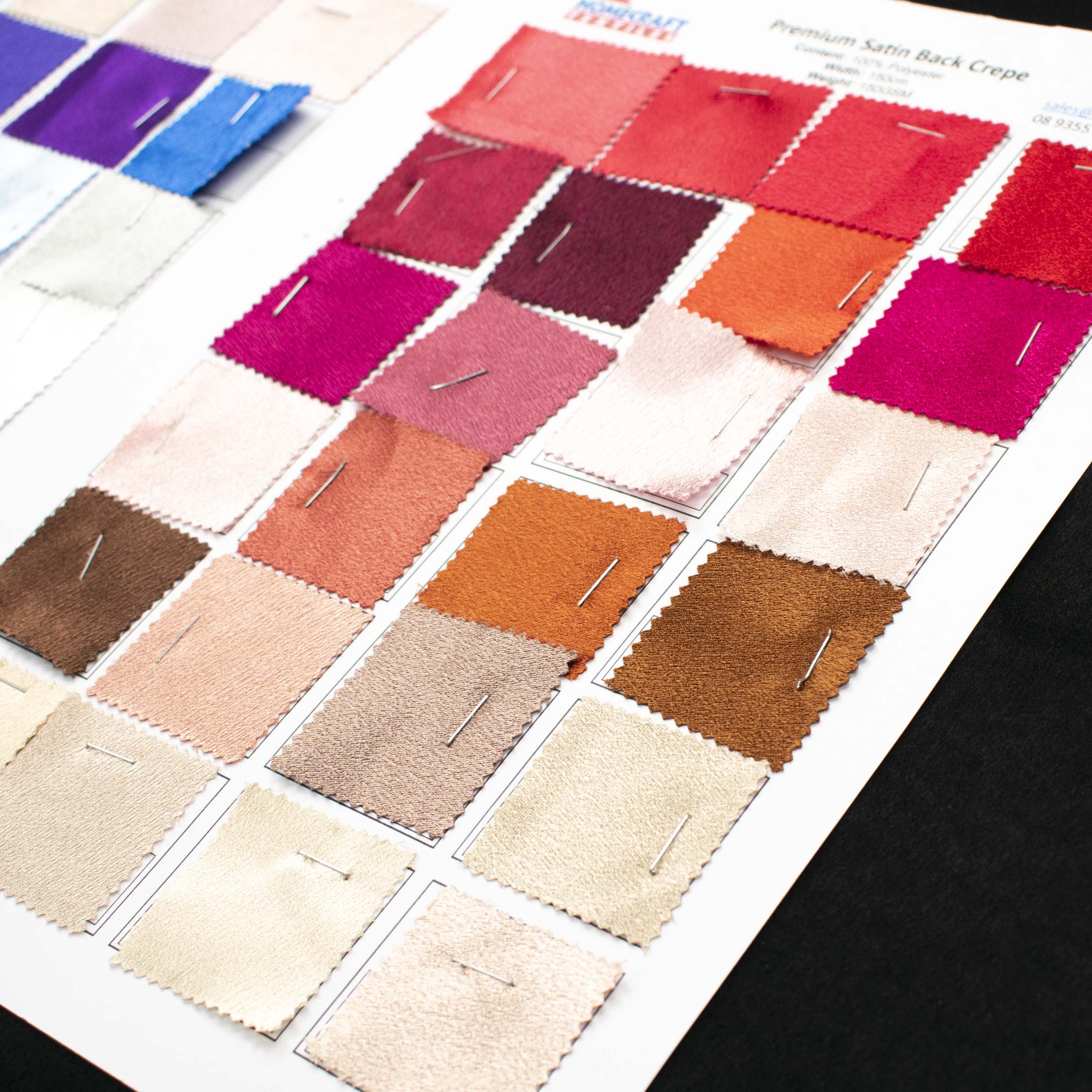 Premium Satin Back Crepe Sample Book