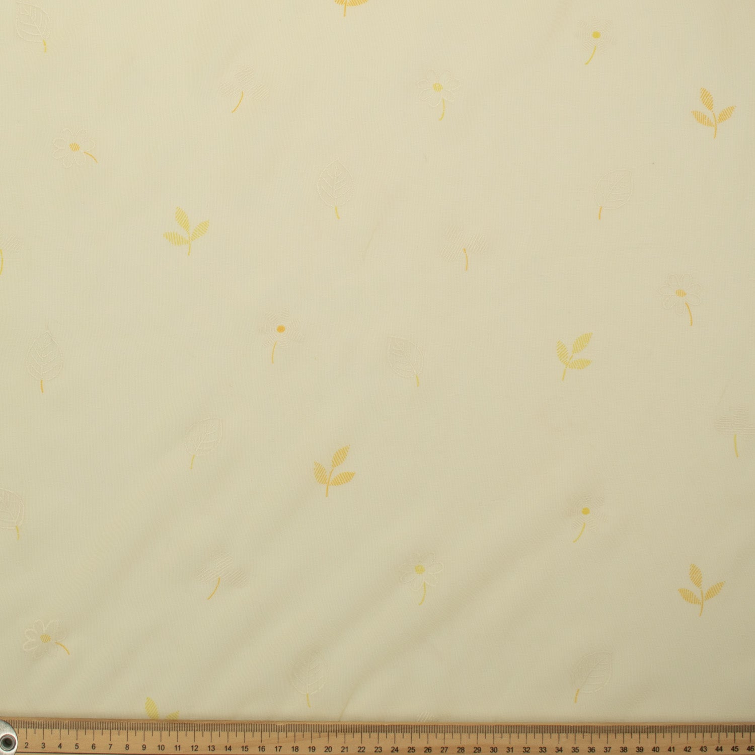 Printed Chiffon Design-11 Yellow Leaves