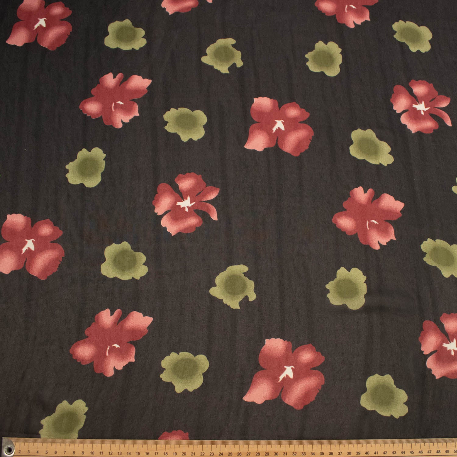 Printed Chiffon Abstract Flowers