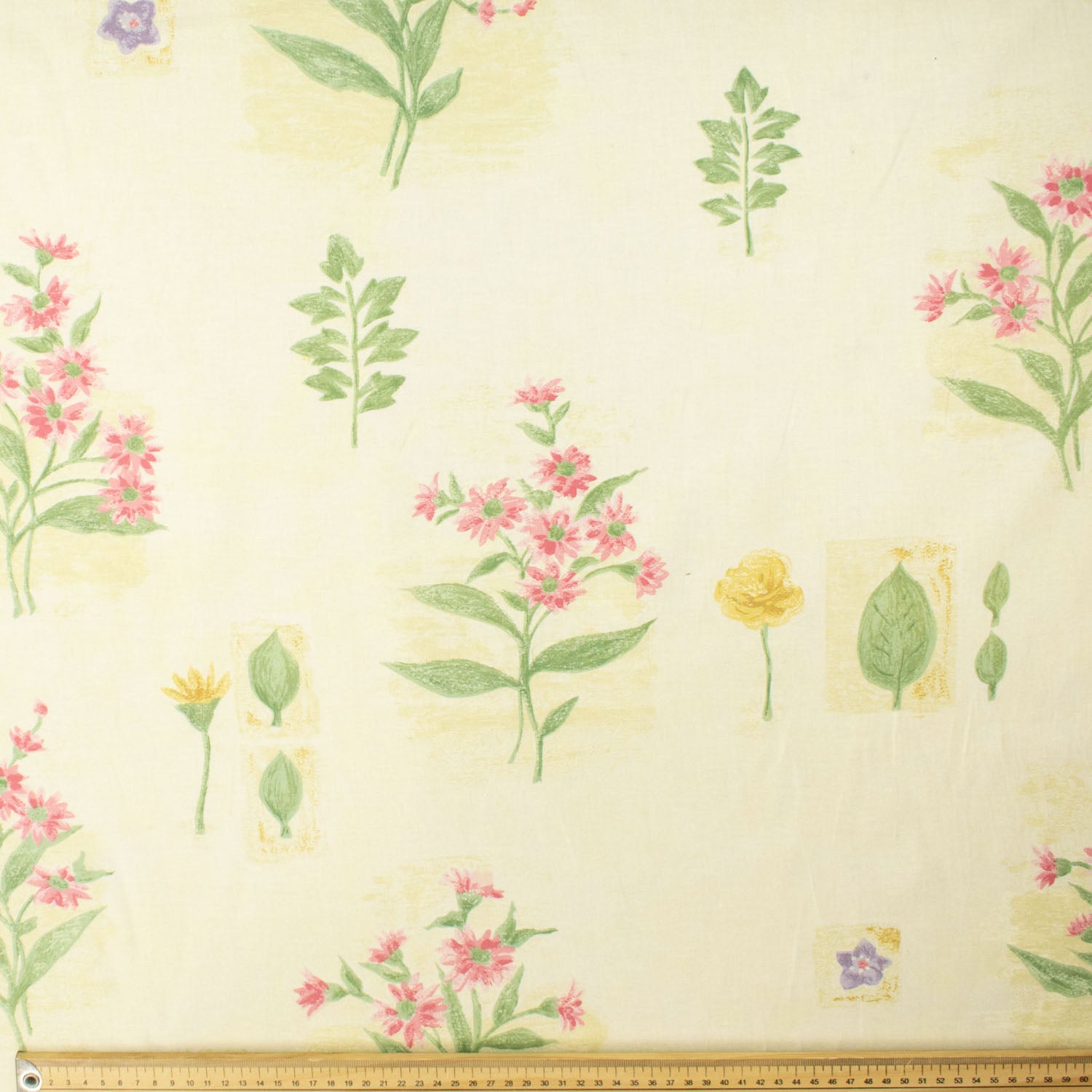 Flowers & Leaves Printed Curtaining/Upholstery Fabric 150cm