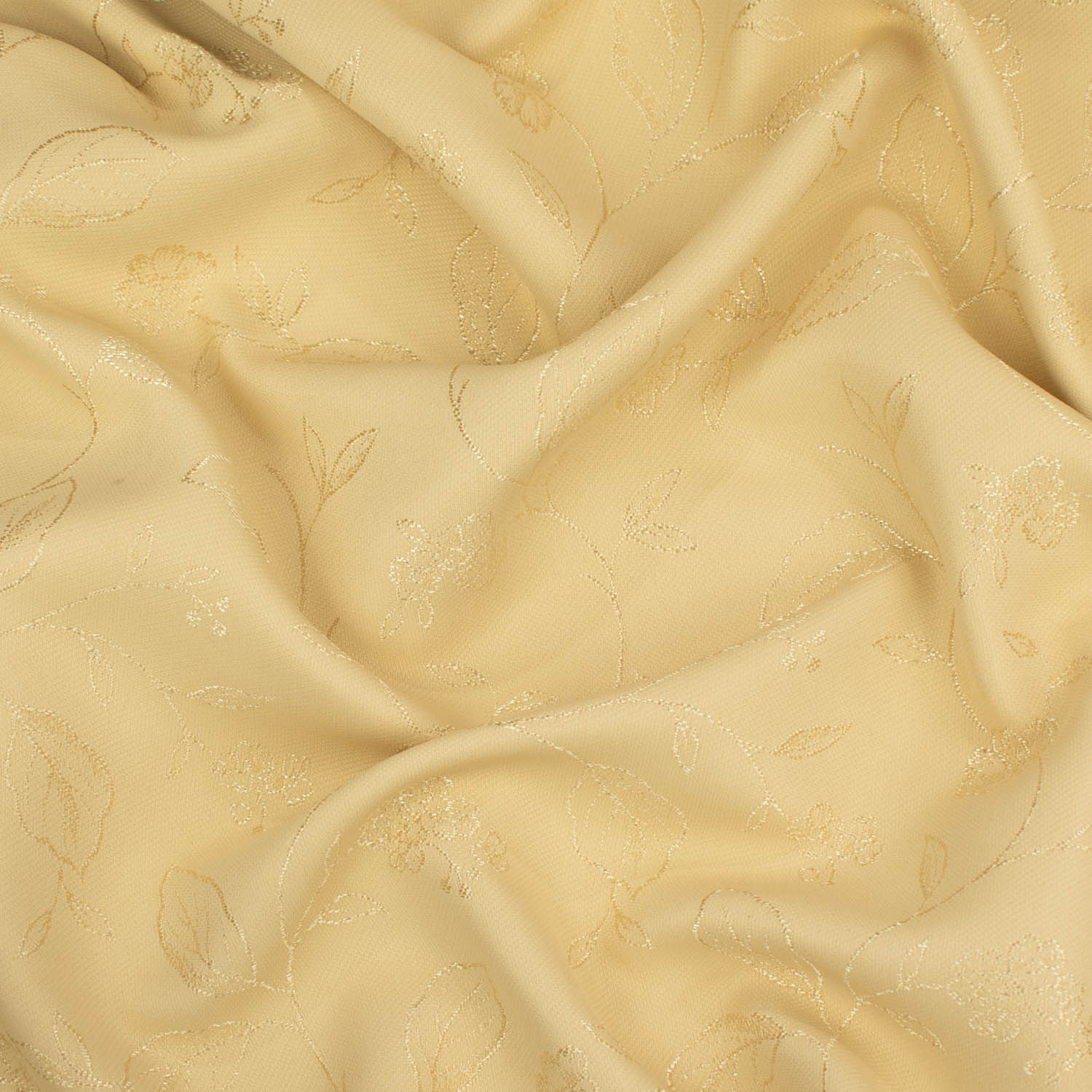 Embroidered Floral Vines Dim-Out Curtaining/Upholstery Jacquard