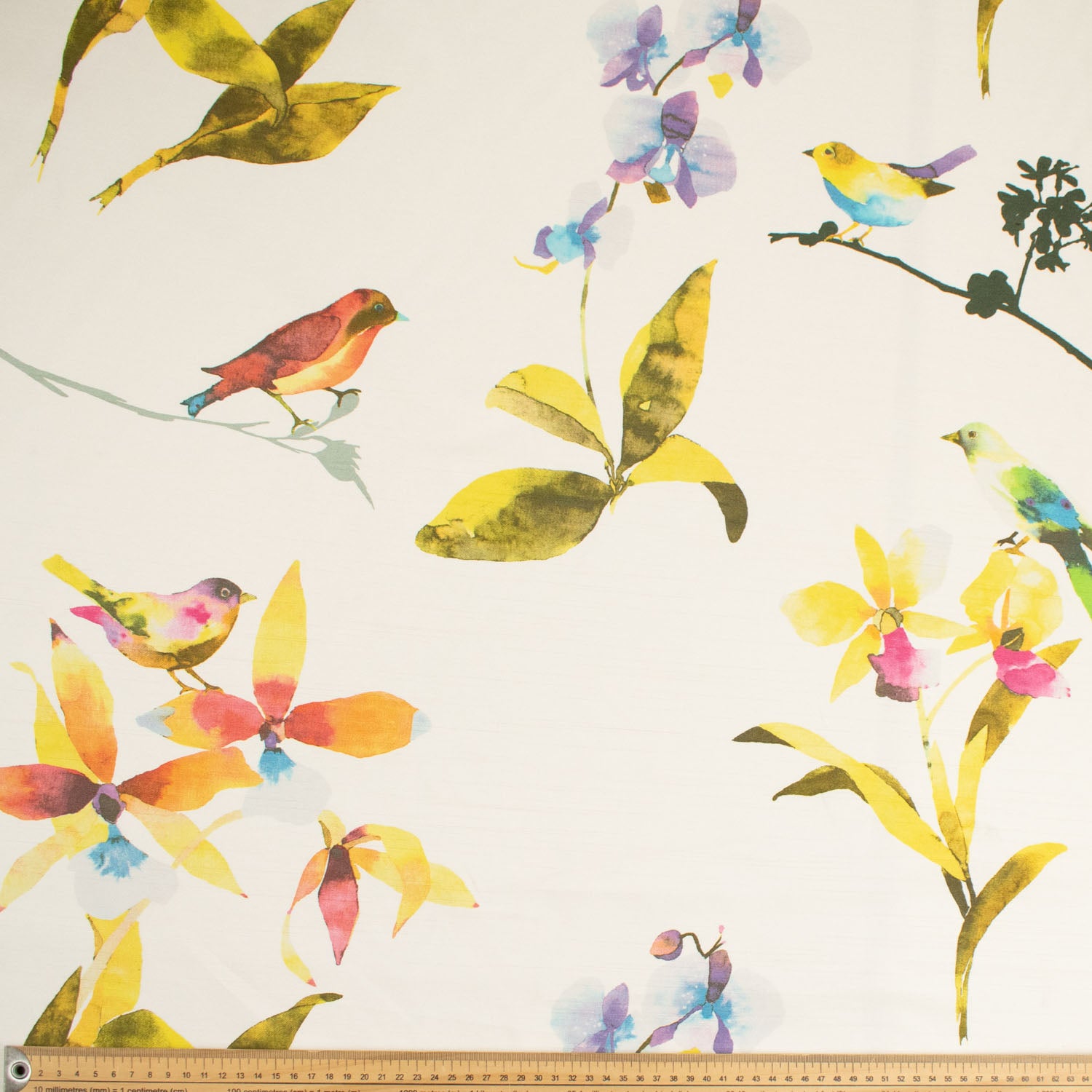 Flowers & Leaves Printed Curtaining/Upholstery Fabric 150cm