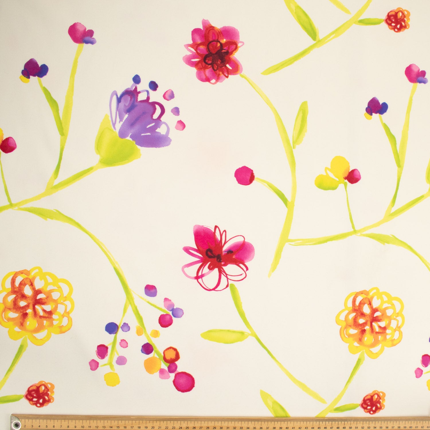 Flowers & Leaves Printed Curtaining/Upholstery Fabric 150cm
