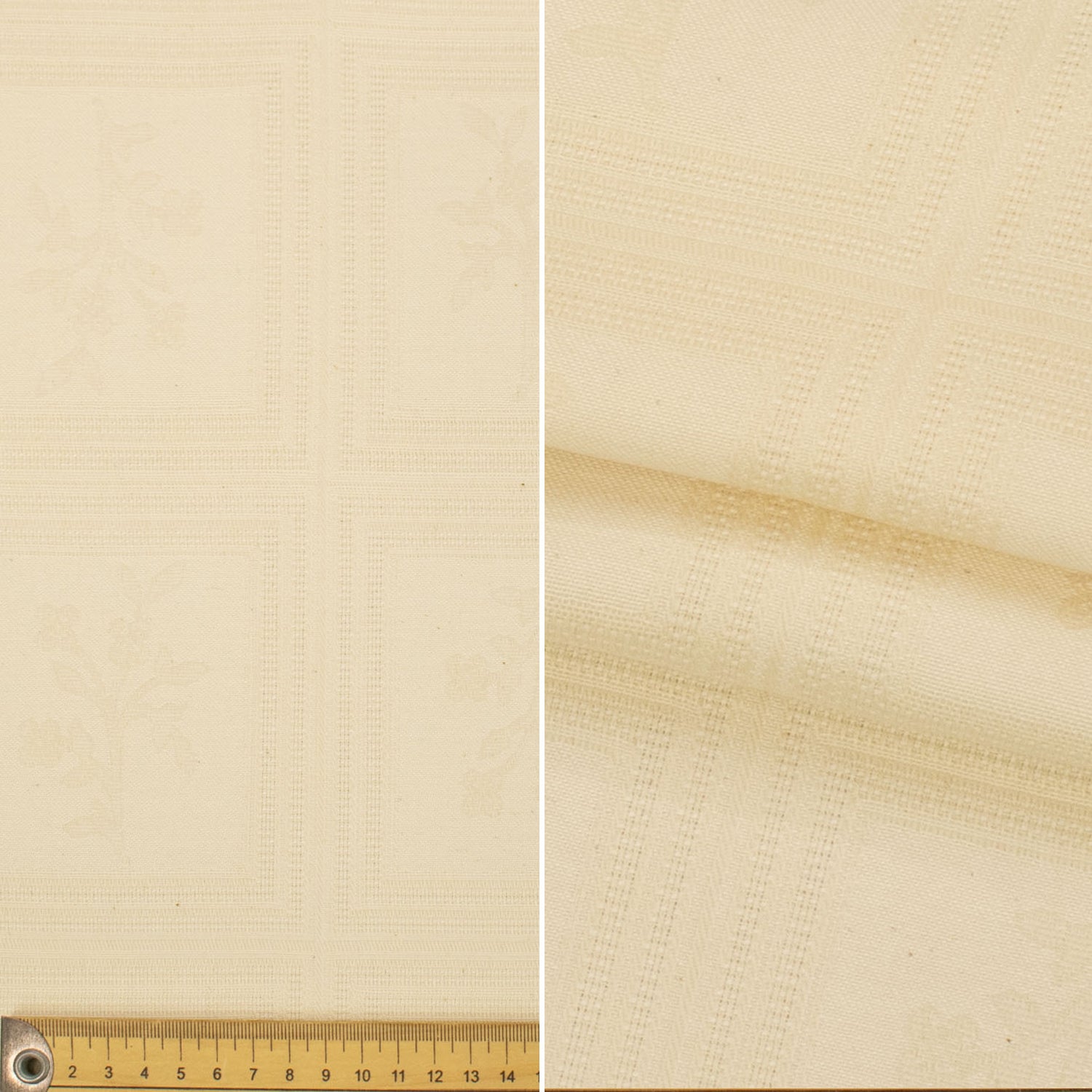 Natural White Jacquard Curtaining/Upholstery Fabric 280CM