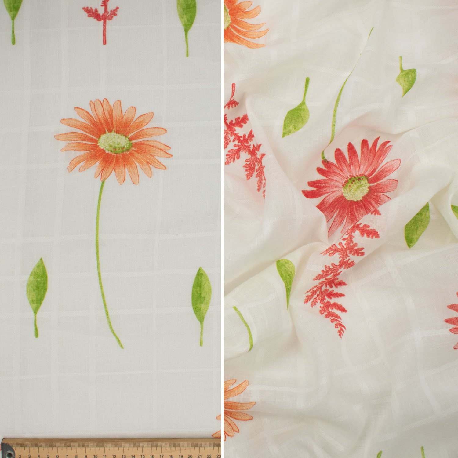 Printed Linen Look Curtaining/Upholstery 280CM