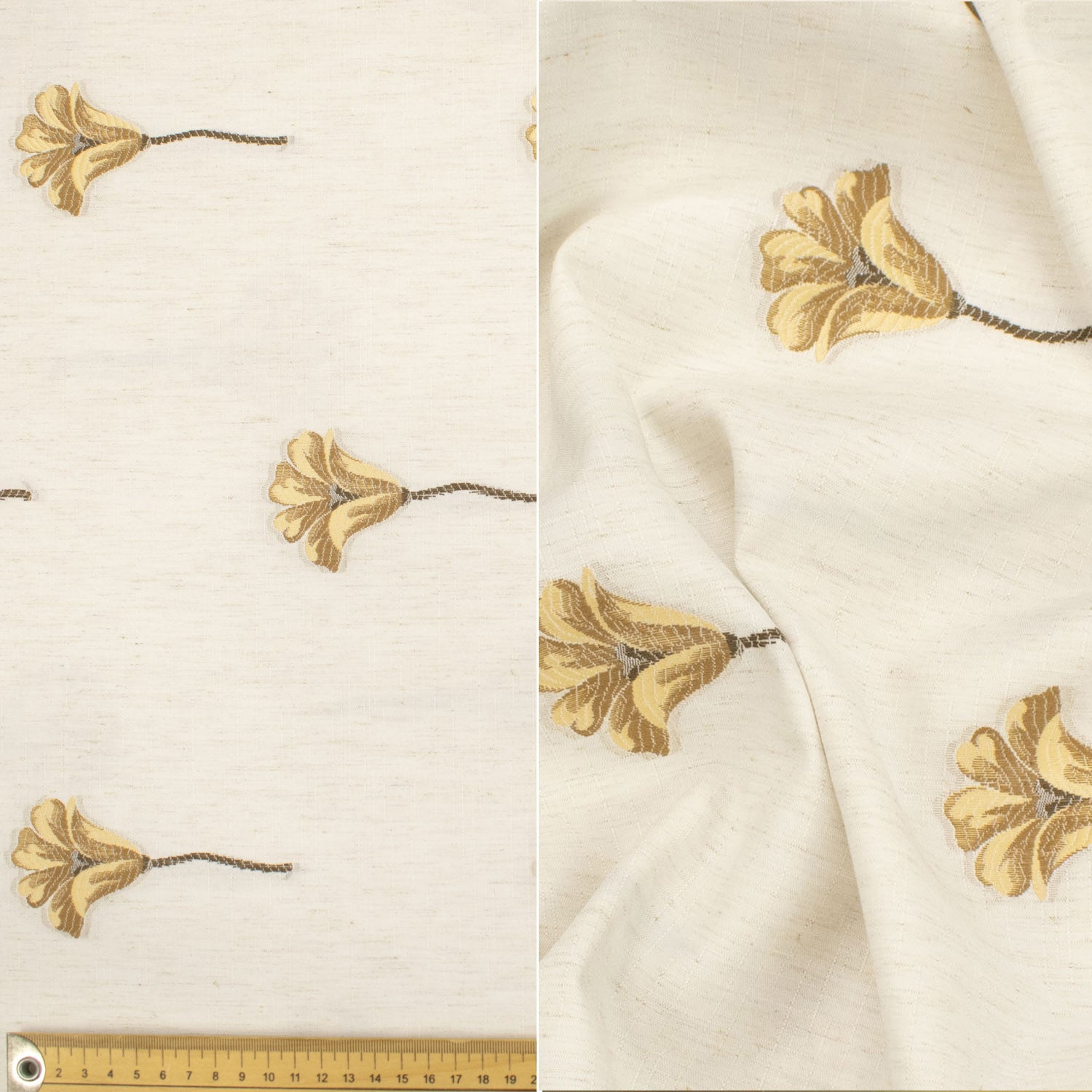 Flowers & Vines Embroidered Curtaining/Upholstery Fabric 280CM