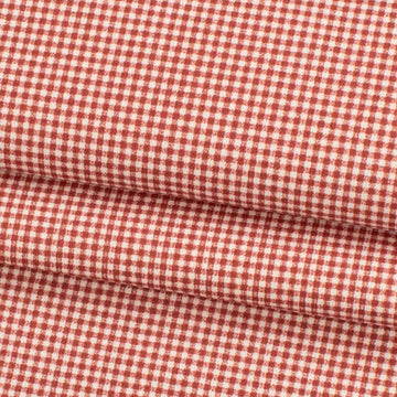 Red Micro Check Duck Canvas Cotton 280CM Wide