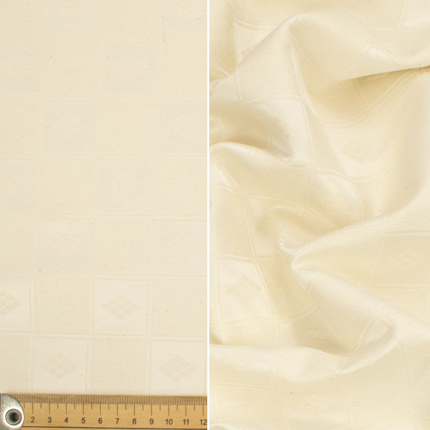 Natural White Jacquard Curtaining/Upholstery Fabric 280CM