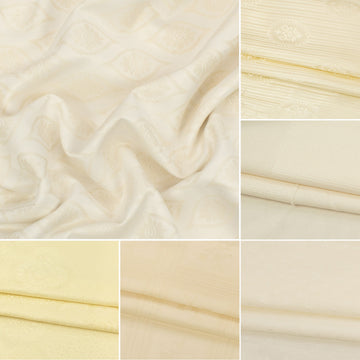 Natural White Jacquard Curtaining/Upholstery Fabric 280CM