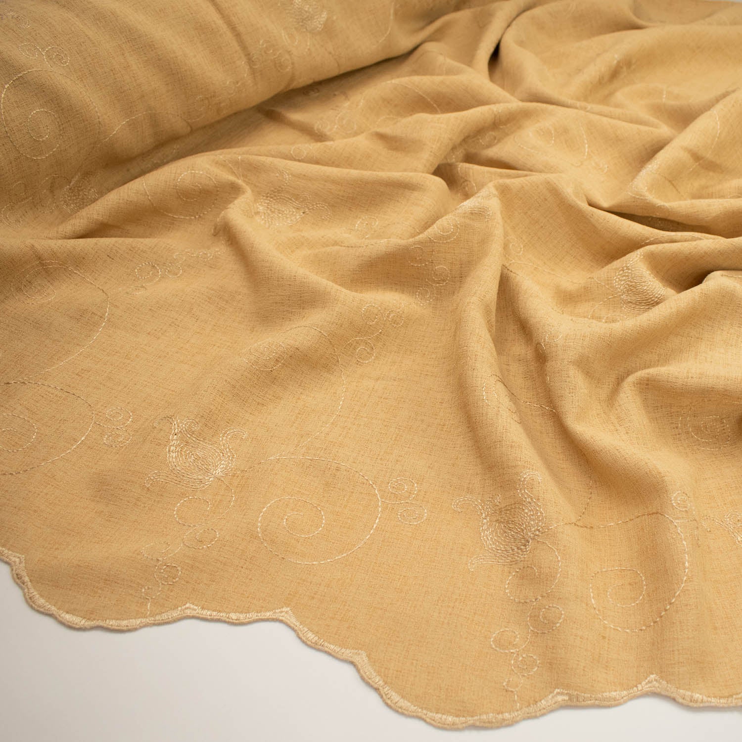 Flowers & Vines Embroidered Curtaining/Upholstery Fabric 280CM