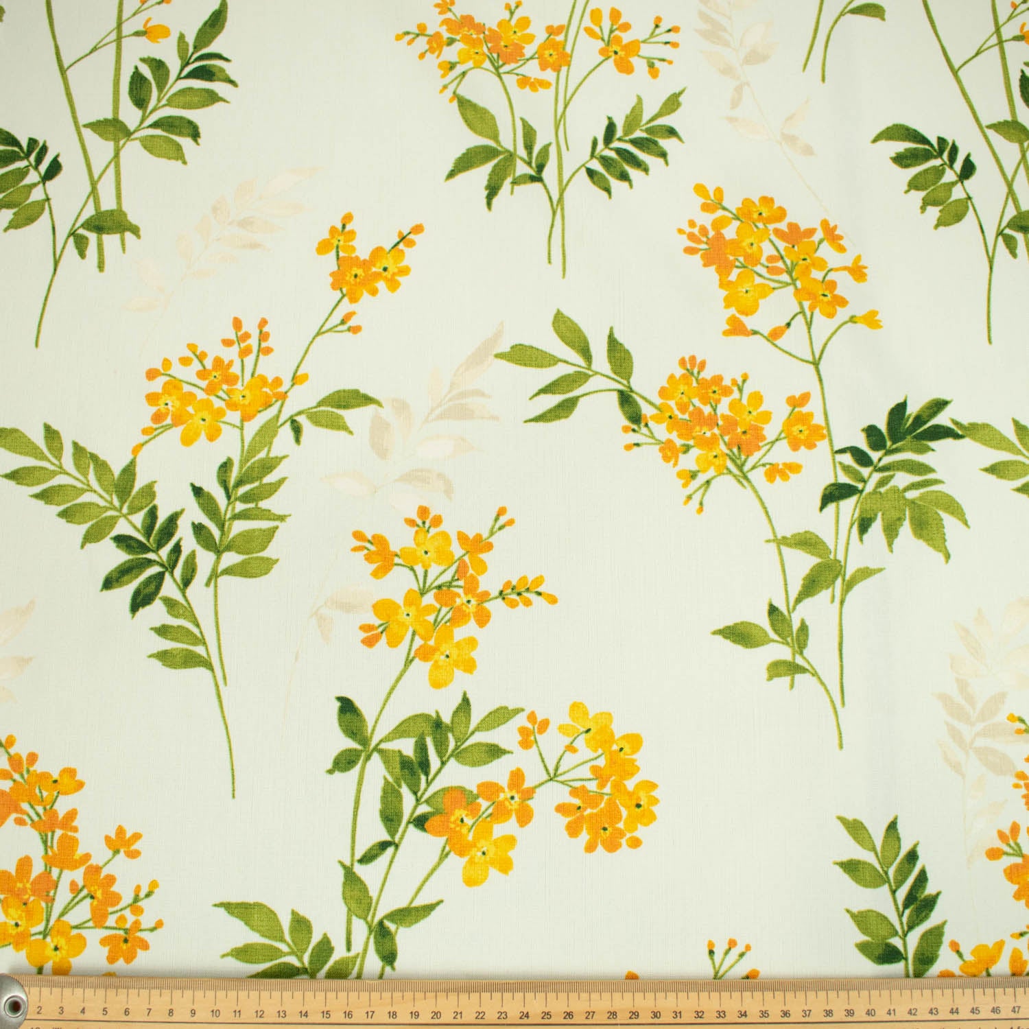 Flowers & Leaves Printed Curtaining/Upholstery Fabric 150cm