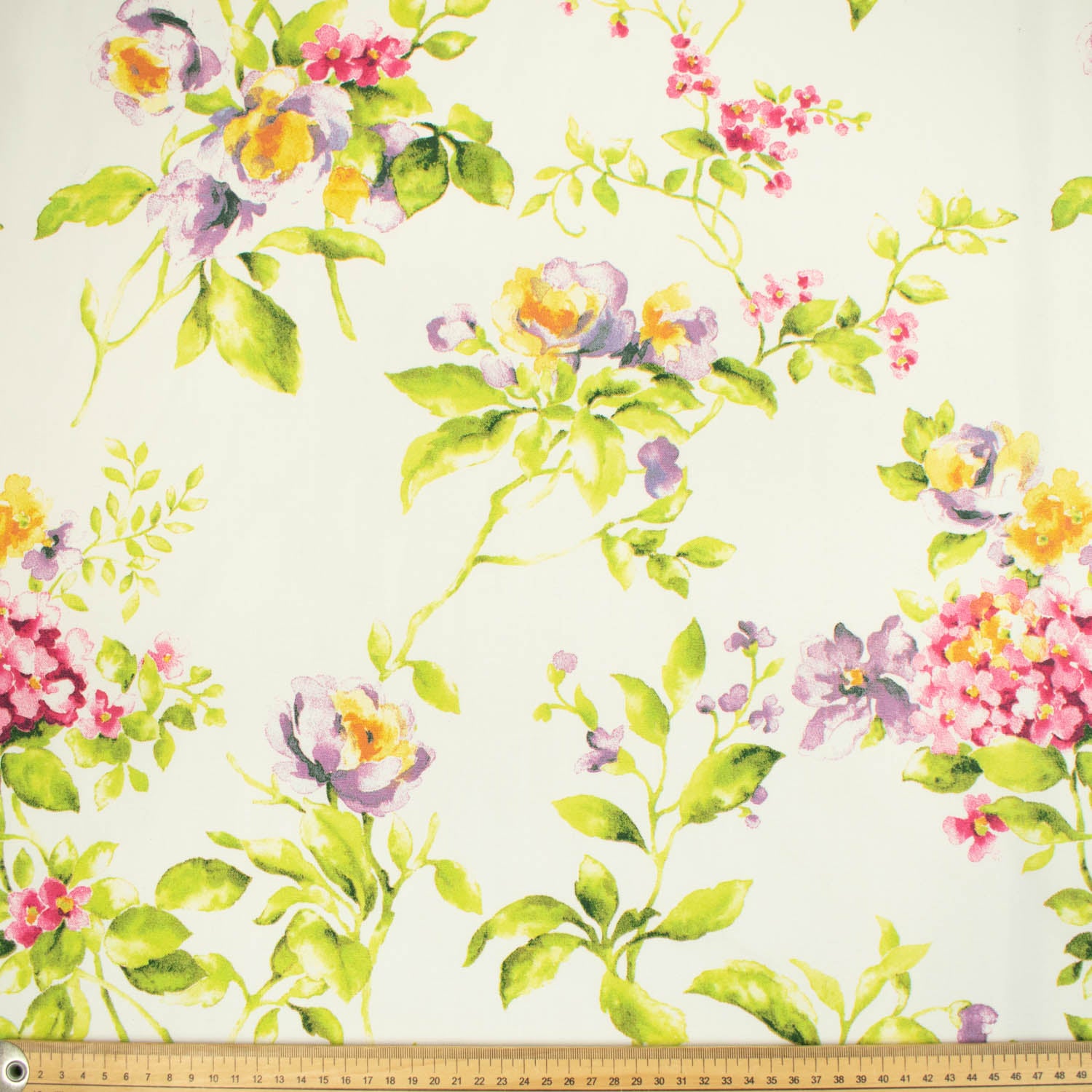 Flowers & Leaves Printed Curtaining/Upholstery Fabric 150cm