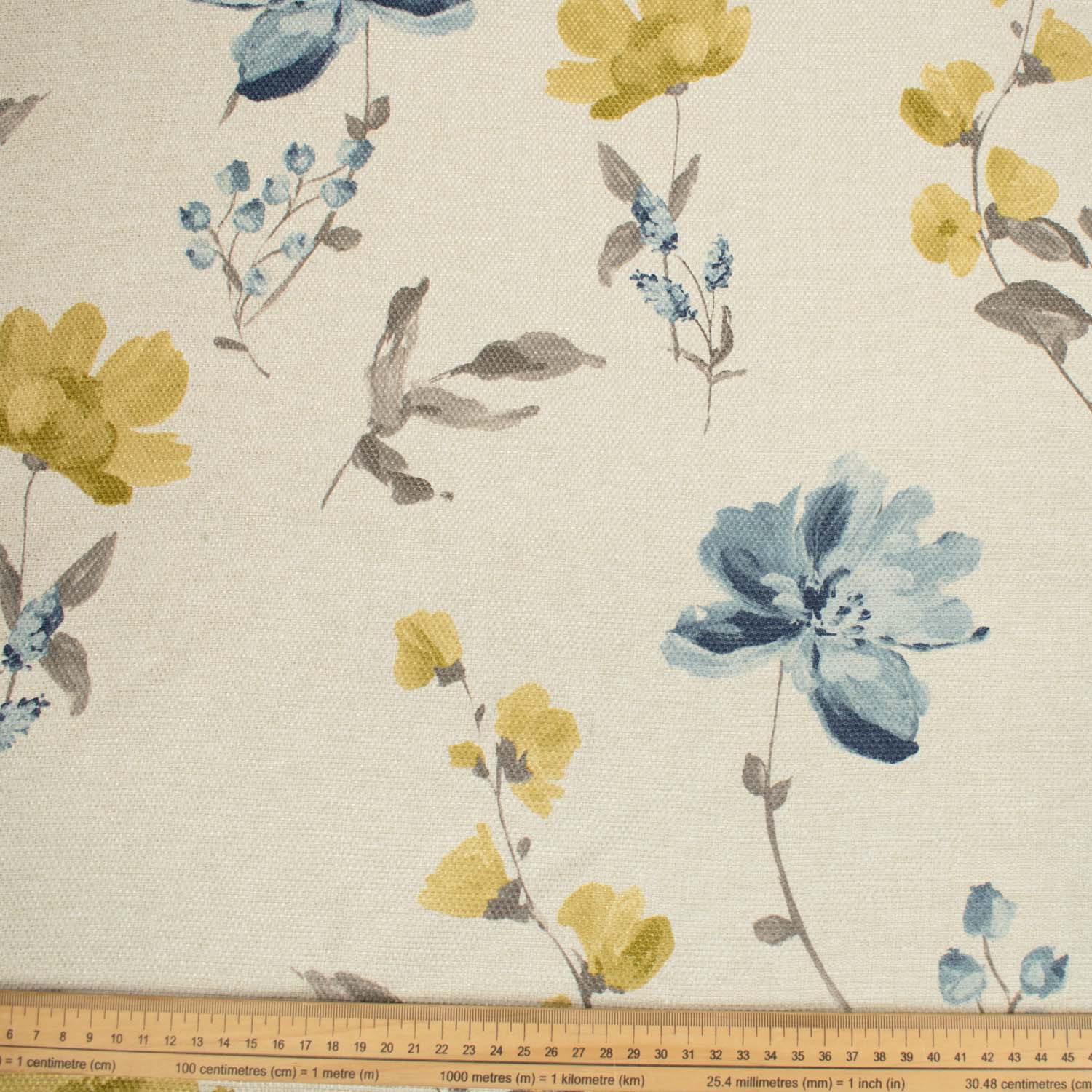 Flowers & Leaves Printed Curtaining/Upholstery Fabric 150cm