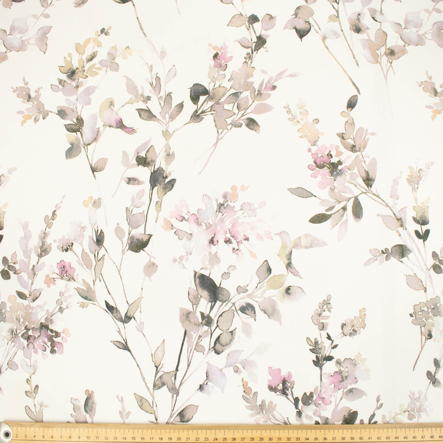 Flowers & Leaves Printed Curtaining/Upholstery Fabric 150cm