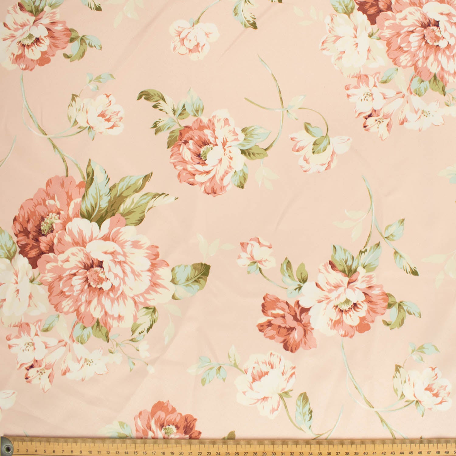 Flowers & Leaves Printed Curtaining/Upholstery Fabric 150cm