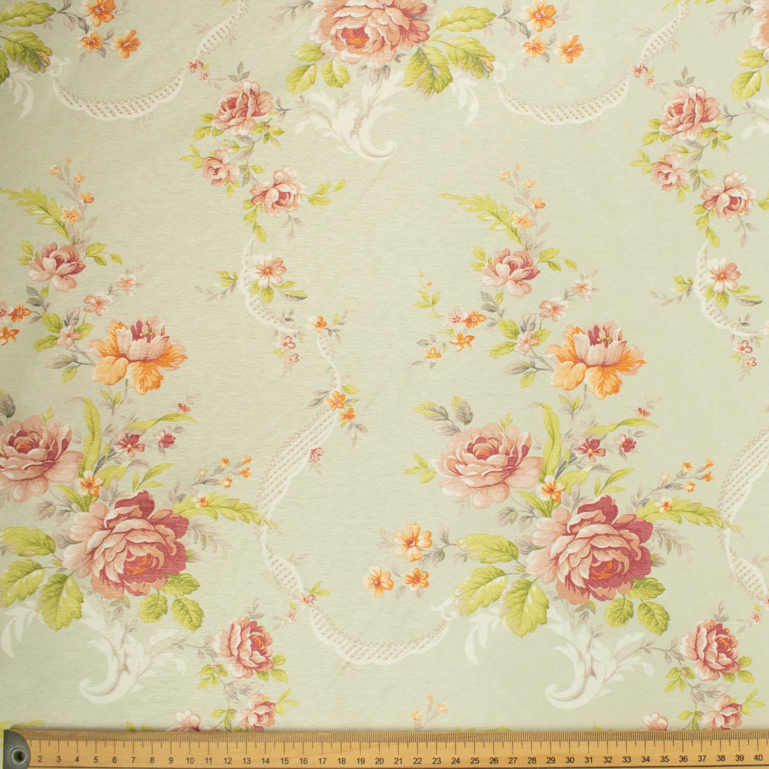 Flowers & Leaves Printed Curtaining/Upholstery Fabric 150cm