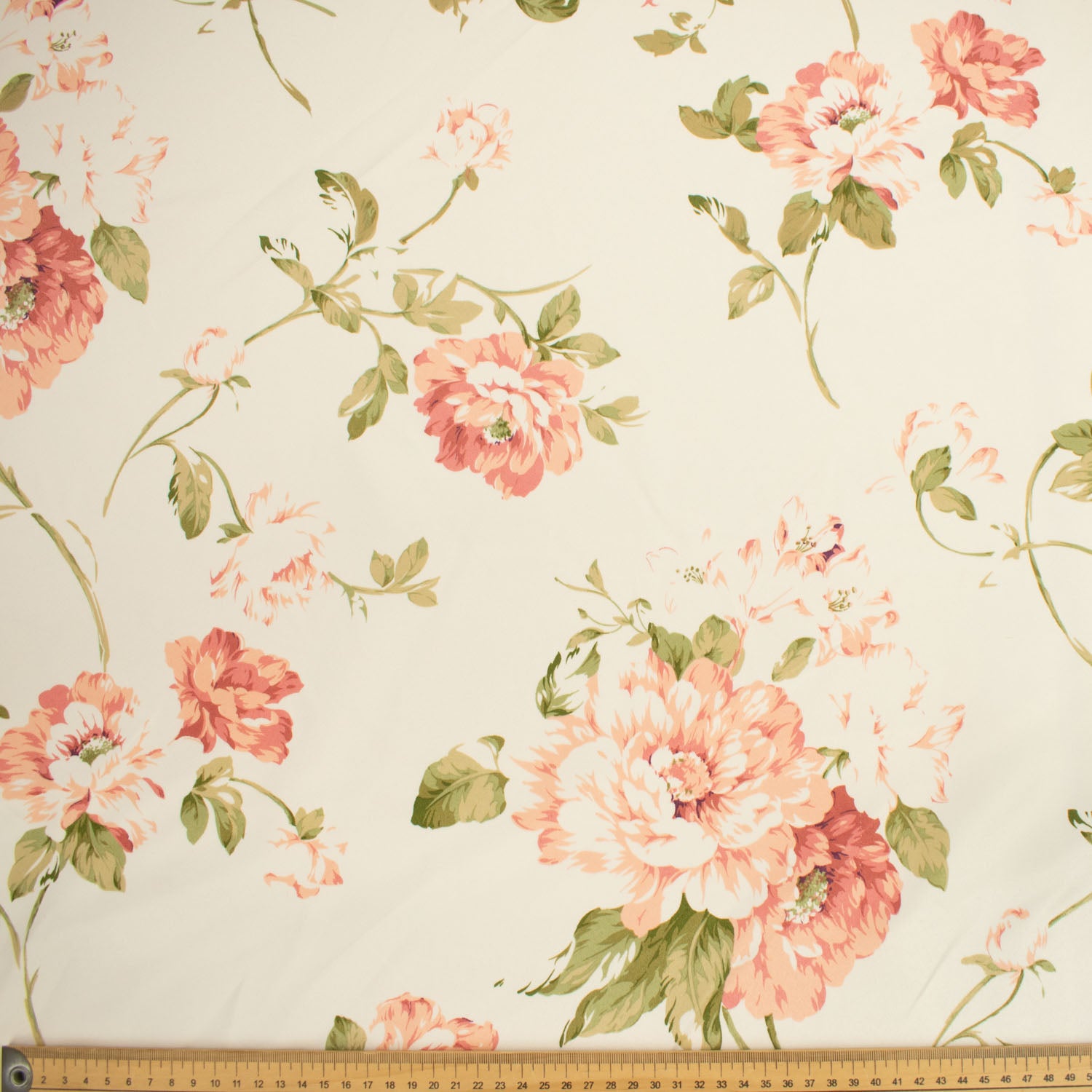 Flowers & Leaves Printed Curtaining/Upholstery Fabric 150cm