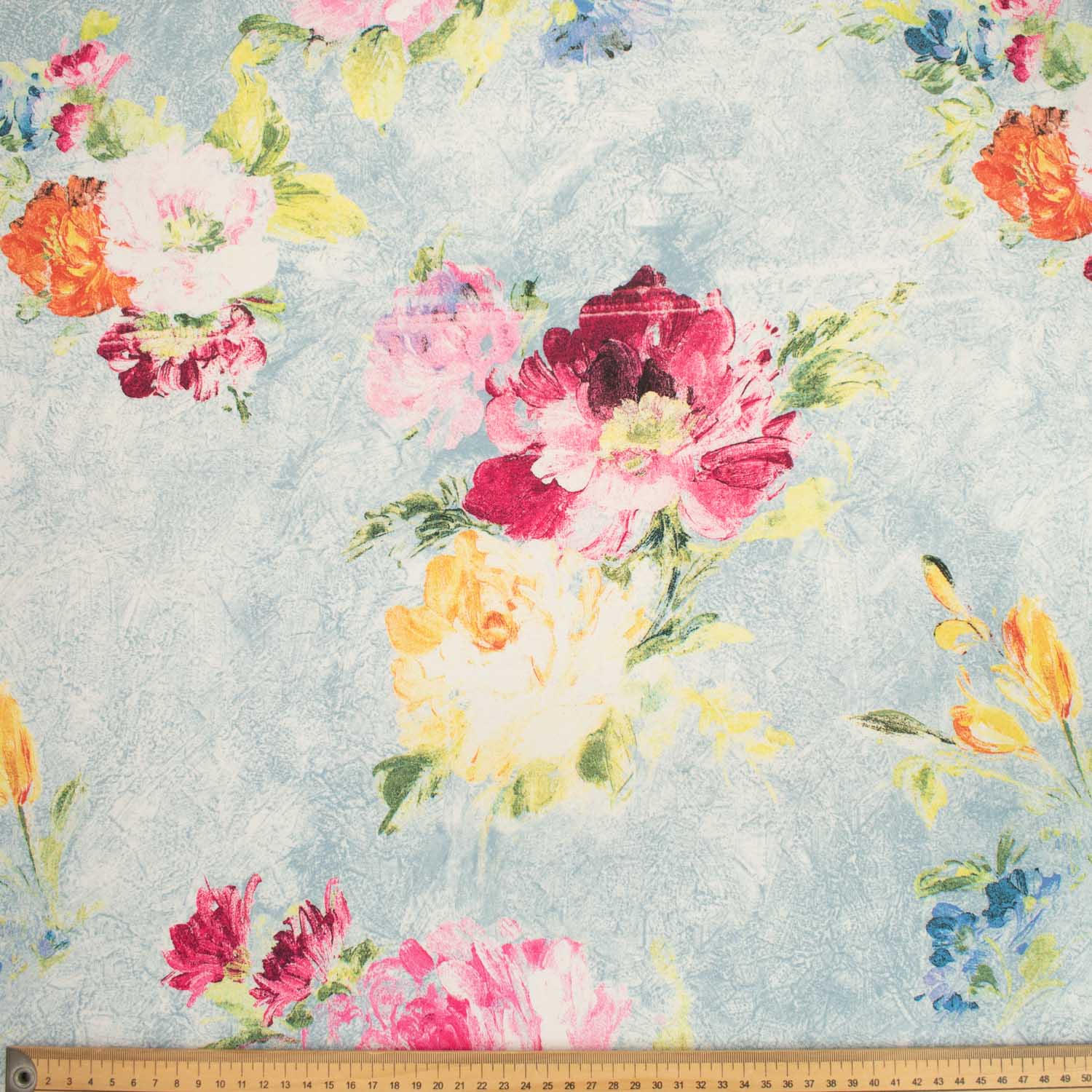 Flowers & Leaves Printed Curtaining/Upholstery Fabric 150cm