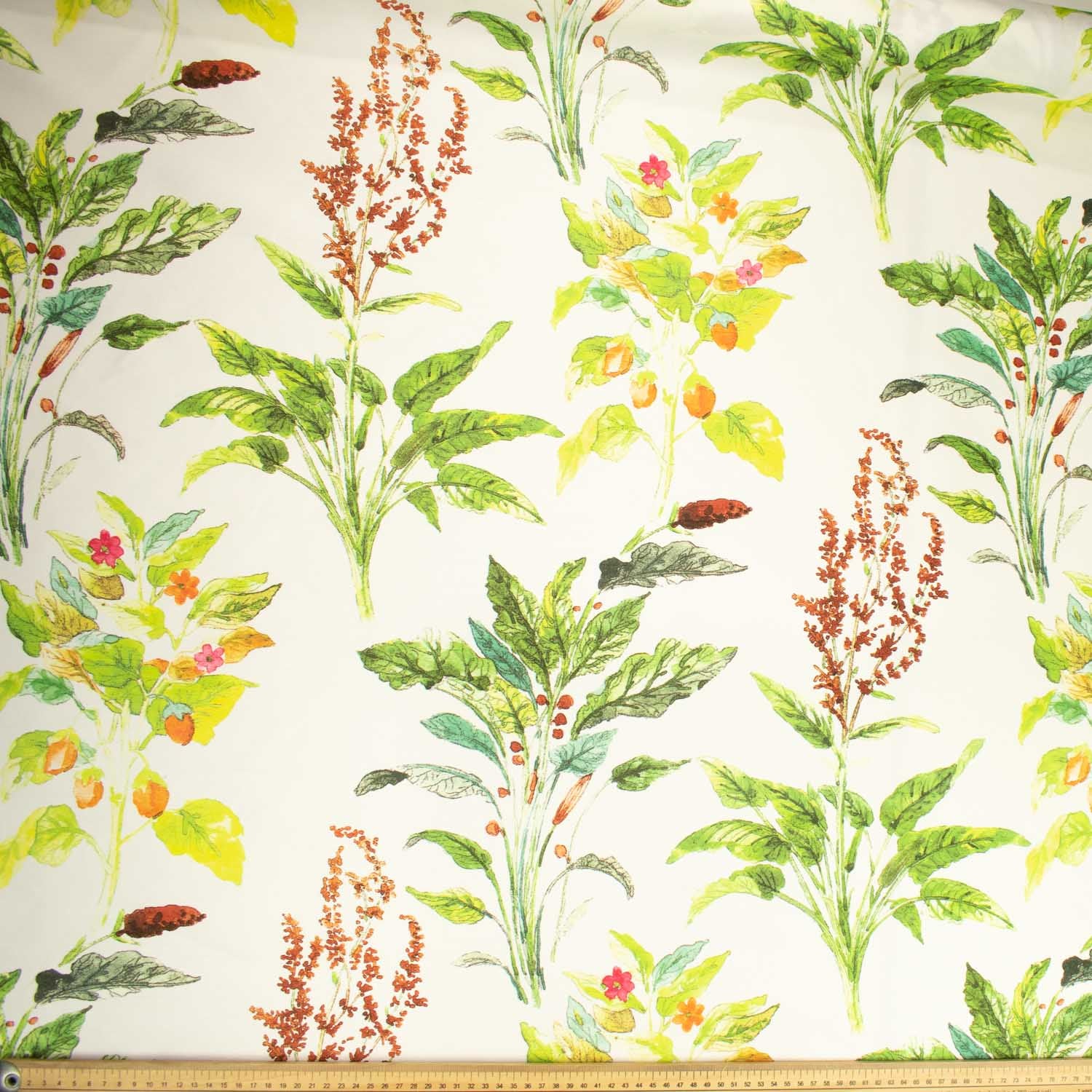Flowers & Leaves Printed Curtaining/Upholstery Fabric 150cm