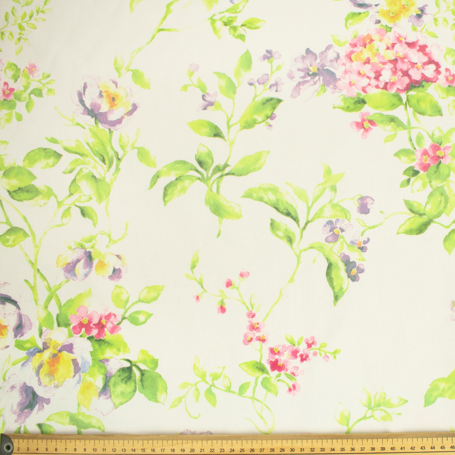 Flowers & Leaves Printed Curtaining/Upholstery Fabric 150cm