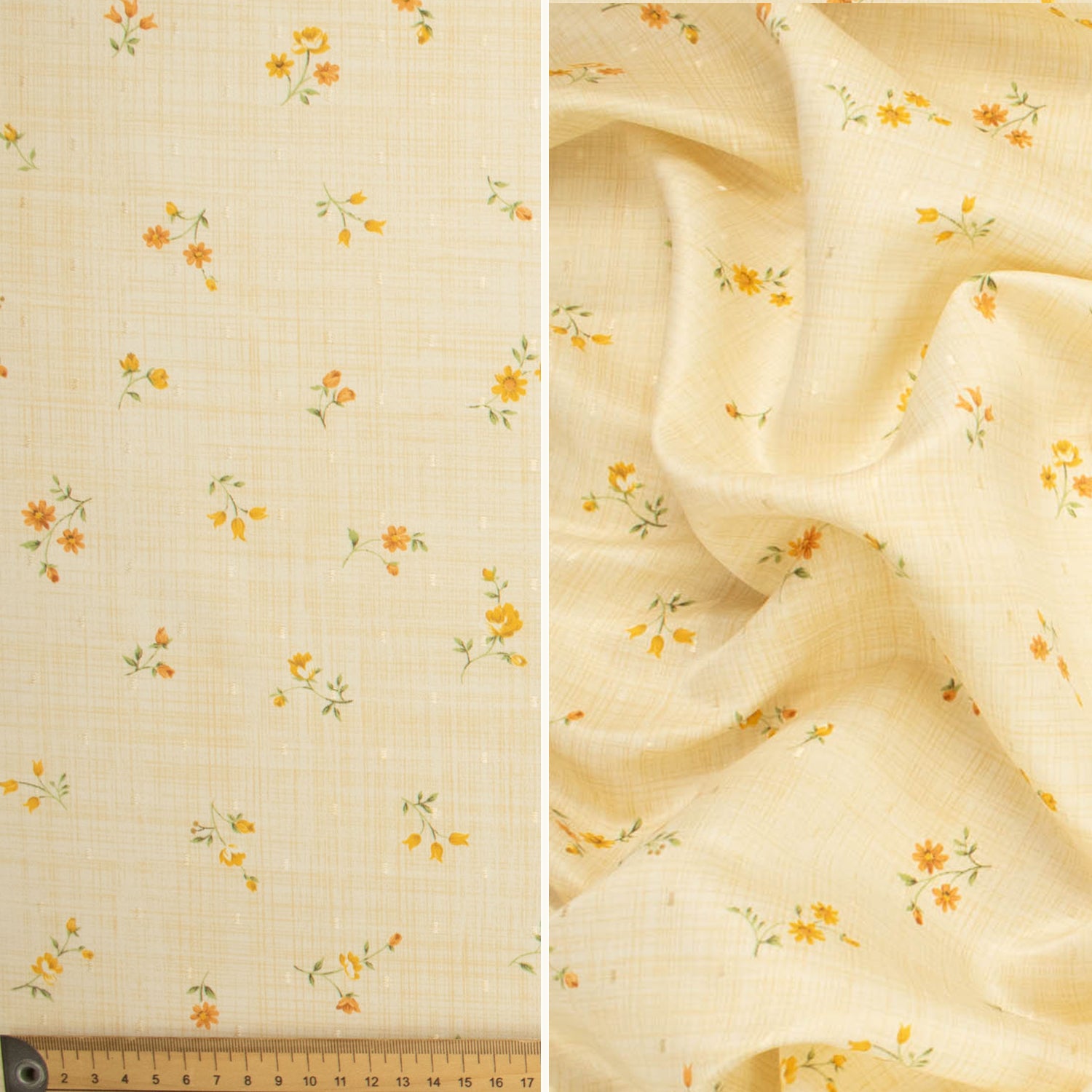 Flowers & Leaves Printed Curtaining/Upholstery Fabric 150cm