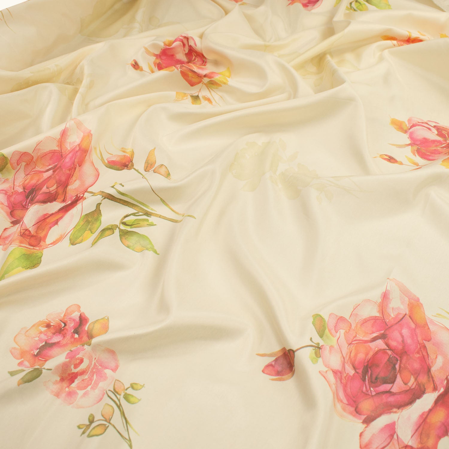 Flowers & Leaves Printed Curtaining/Upholstery Fabric 150cm