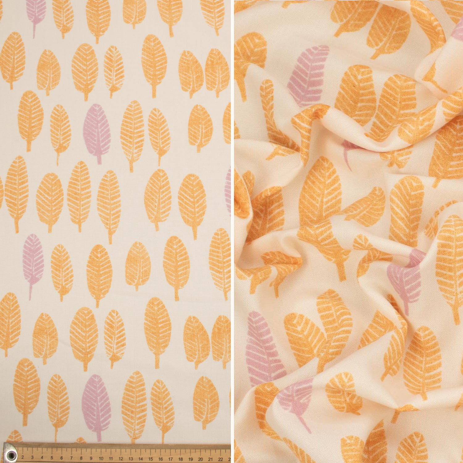 Flowers & Leaves Printed Curtaining/Upholstery Fabric 150cm