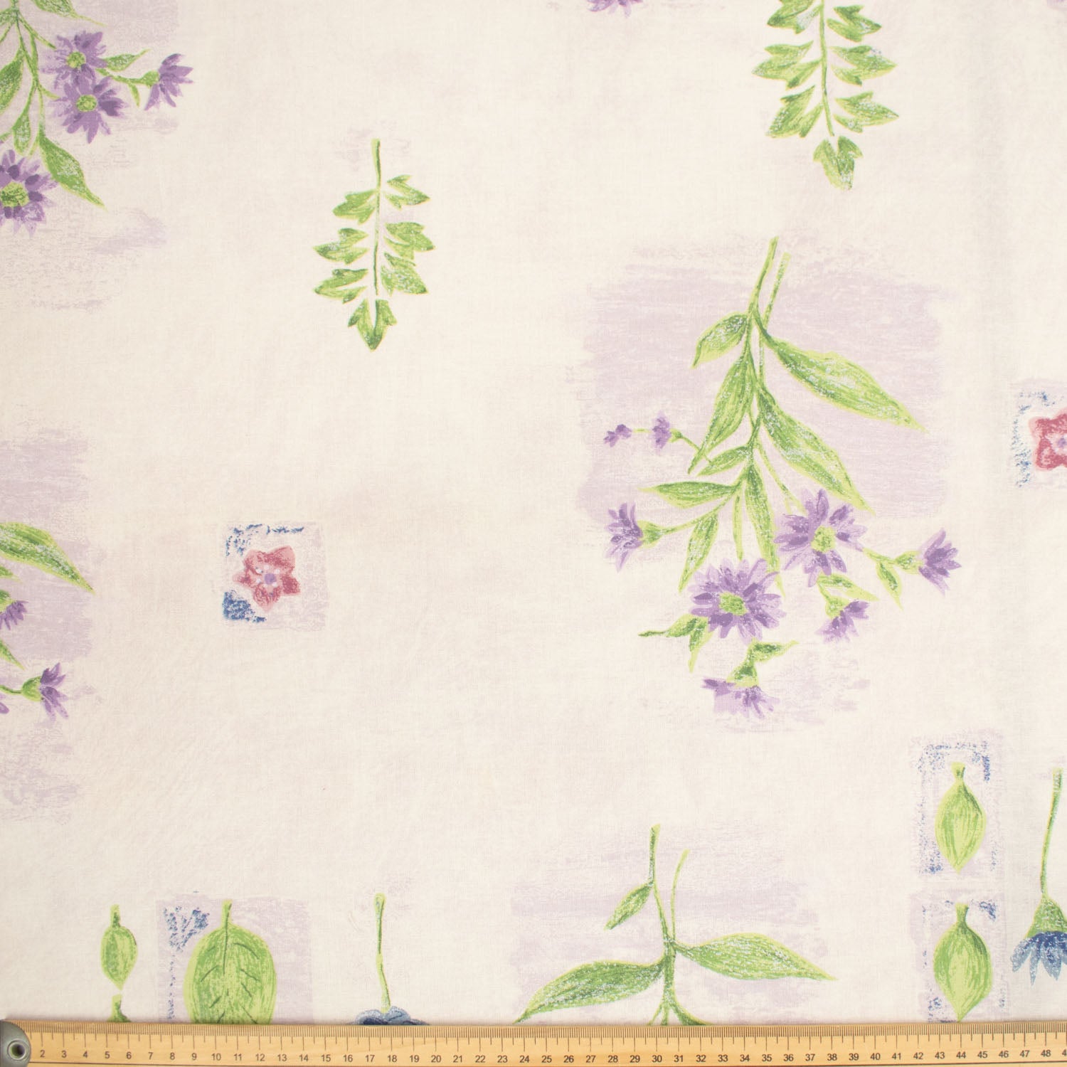 Flowers & Leaves Printed Curtaining/Upholstery Fabric 150cm