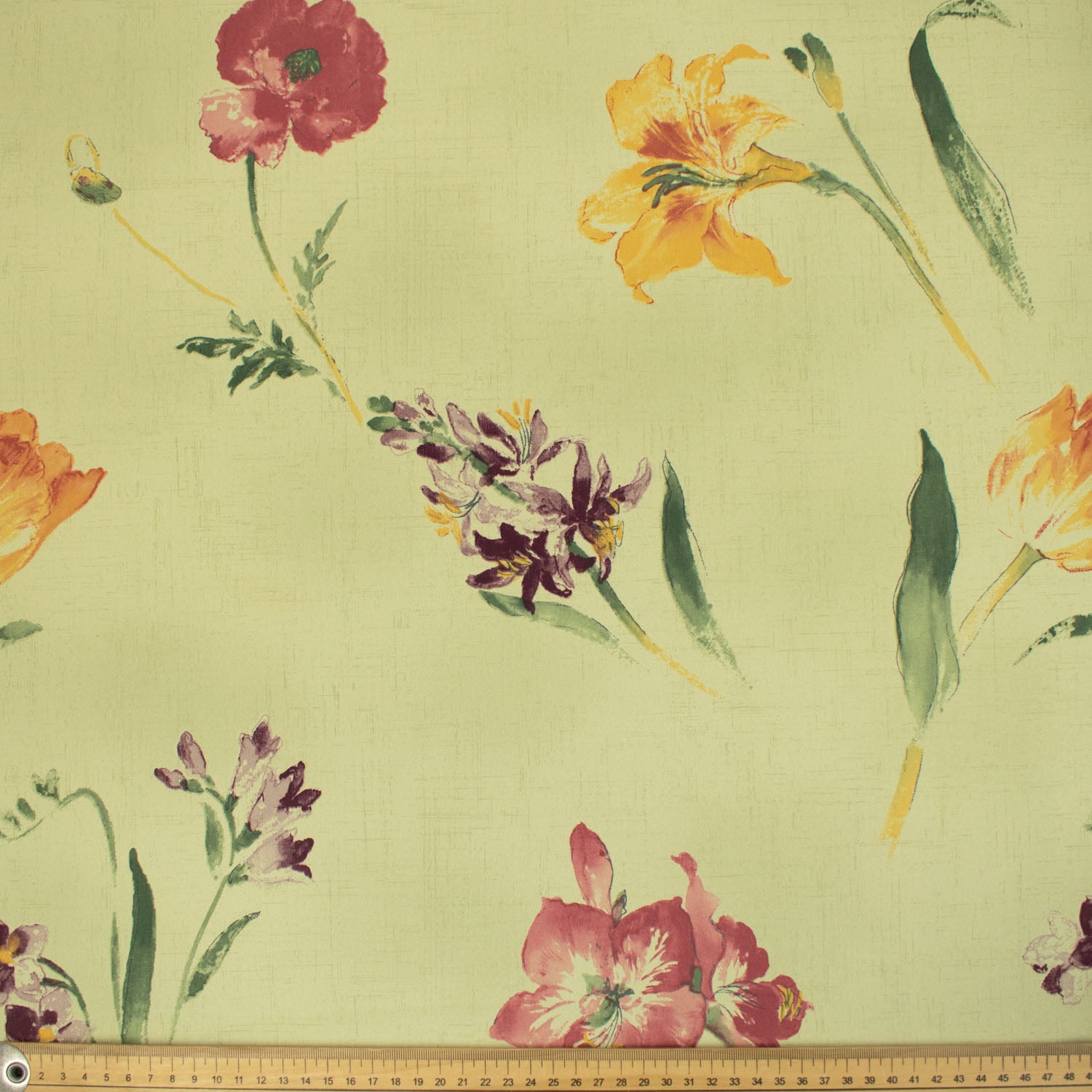 Flowers & Leaves Printed Curtaining/Upholstery Fabric 150cm