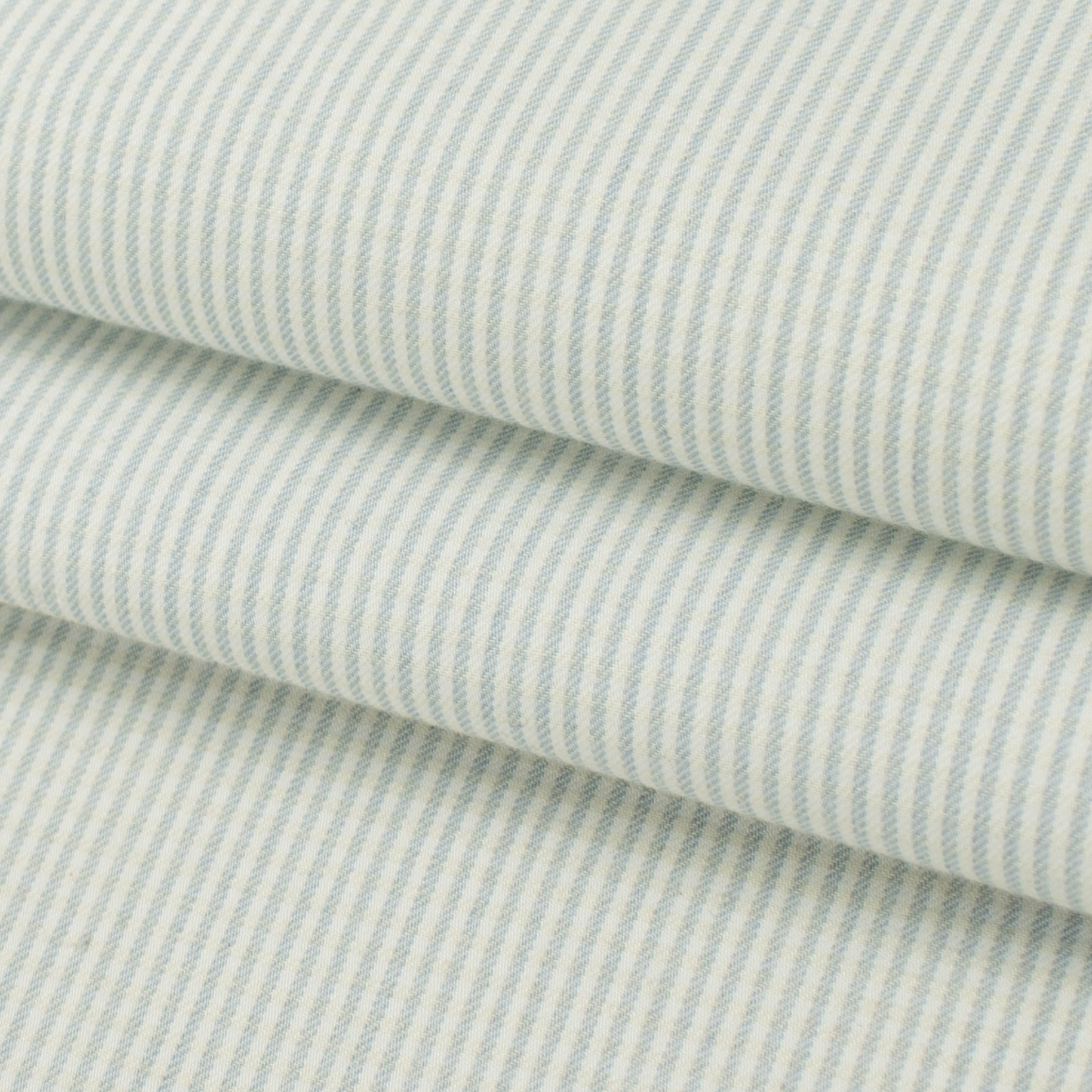 Mini Blue Pinstripe Cotton Drill Print