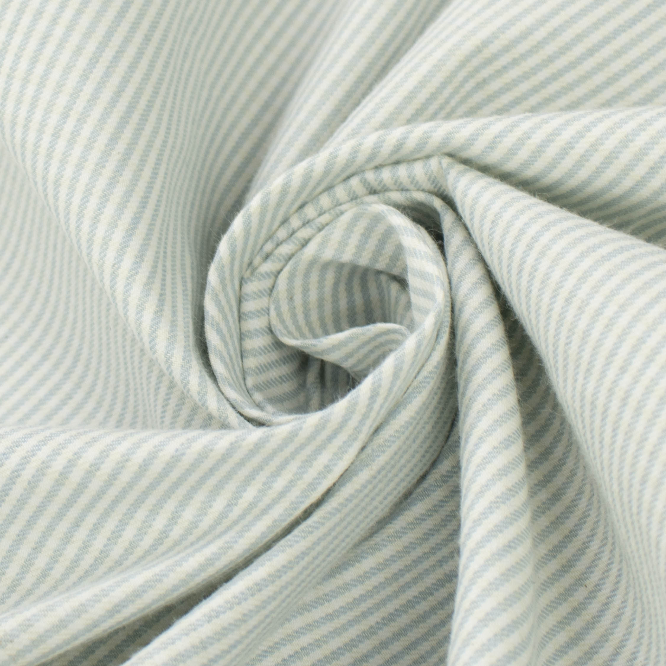 Mini Blue Pinstripe Cotton Drill Print