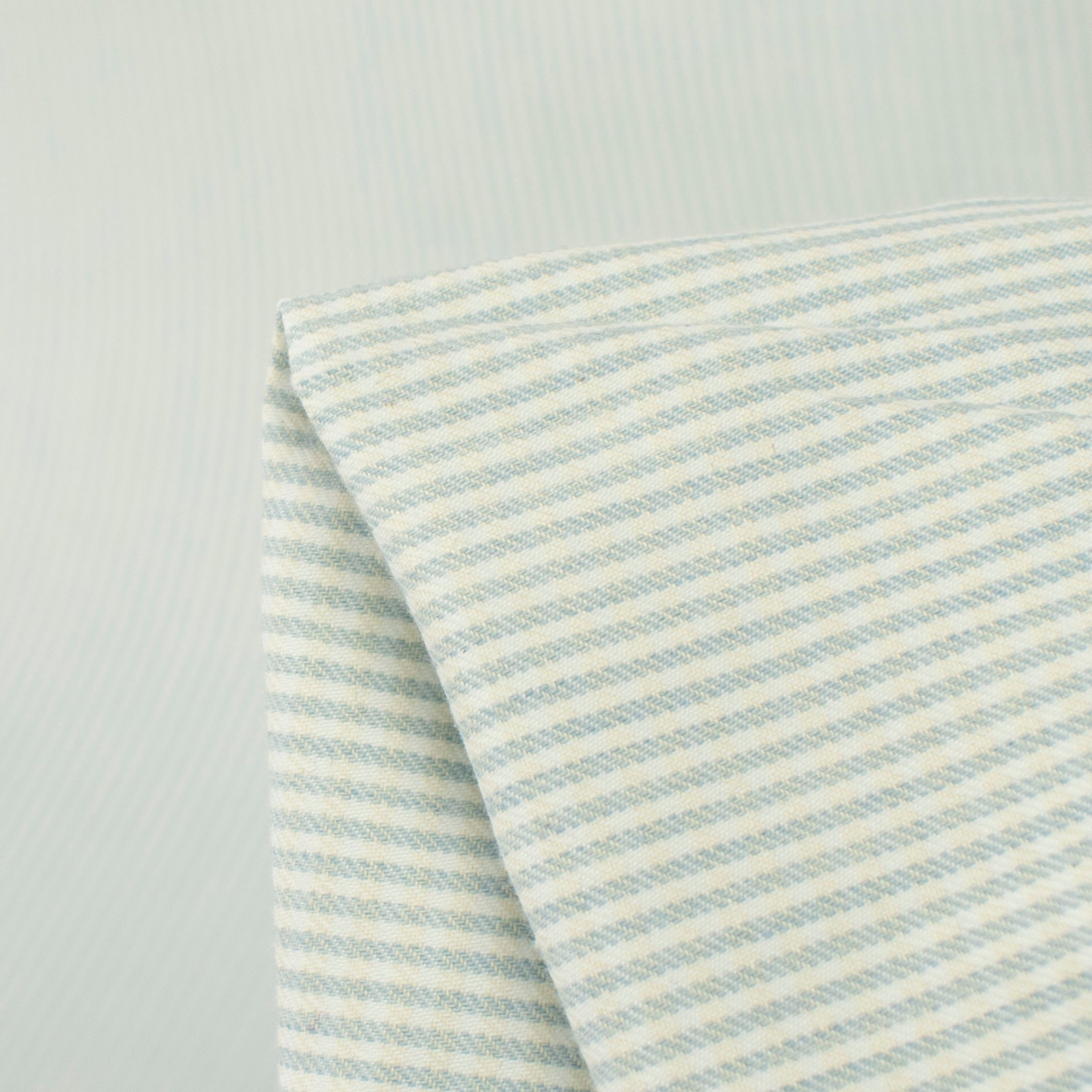 Mini Blue Pinstripe Cotton Drill Print